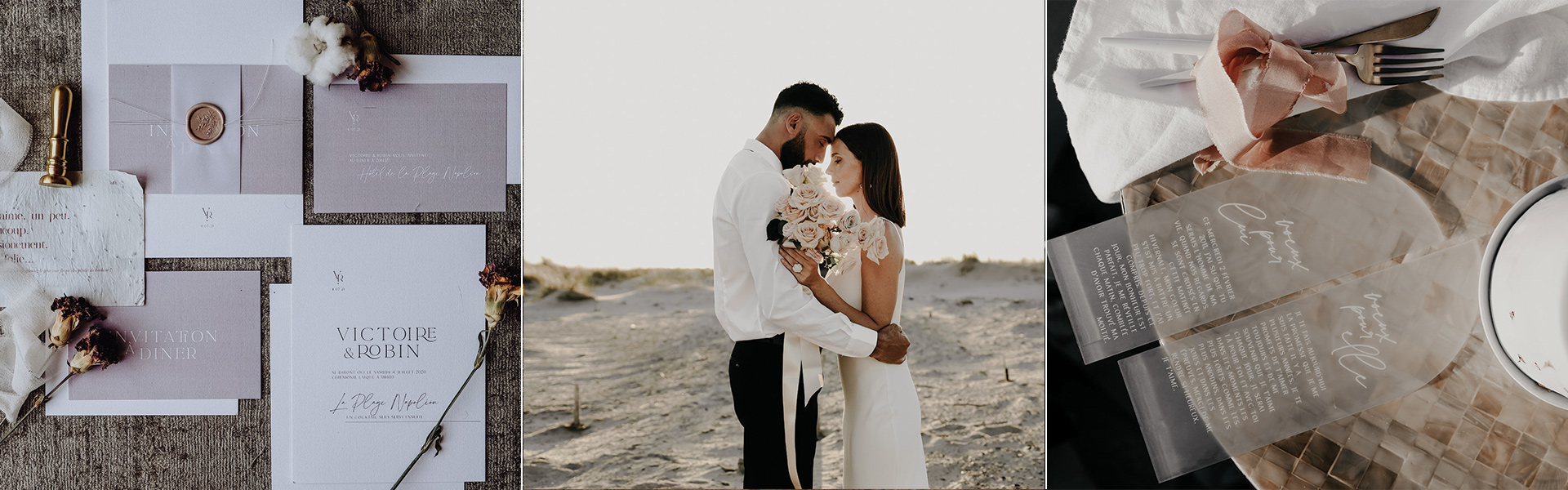 faire-part et invitation mariage moderne minimaliste elopement faire-part mariage moderne delicatesse plexi givre